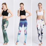 Leggings, yoga bottoms, printed, sports, ankle length, comfortable, stylish, sportswear, women's, cute, S~XL