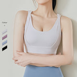 Yoga tops, bra tops, U-neck, 4 colors to choose from, switching, high waist, breathability, quick drying, sweat absorption, sports, open back, non-wired, padded, unique design, cute, easy to match, retro, very popular, cheap, S~XXL 