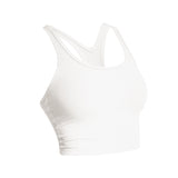 Bra top, yoga top, sleeveless, U-neck, open back, plain, sports, simple, women's, cute, S~XL