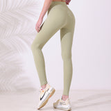 Leggings, Yoga Pants, Beautiful Butt, Beautiful Legs, Hip-Lifting, Compression, Seamless, Tights, Stretch, Stylish, Comfortable, High Waist, Sweat Absorbent, Quick Drying, Gathered, 5 Colors, Sports, Fitness, Gym, Pilates, Running, SL 