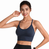 Bra Top, Yoga Top, With Cups, Y-Shaped Bra Top, No Wires, Simple, Daily, U-Neck, Solid Color, 6 Colors, Breathable, Sweat Wicking, Quick Drying, Fitness, Pad, Enhances, Durable, Running, Elastic, Backless, Pilates, S-XXL 