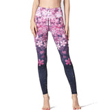 Yoga bottoms, leggings, print, high waist, contrasting, color scheme, quick drying, breathable, sweat absorbing, hip lift, unique design♪ Design sense, retro, cute, sexy, daily, S~XL