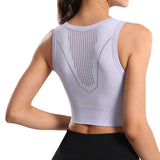 Yoga tops, bra tops, round neck, 5 colors to choose from, switching, openwork, sports, fitness, breathable, sweat-absorbent, quick-drying, thin, padded, non-wired, slimming, easy to match, sexy, charming, retro, S~L 