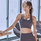 ヨガトップス ブラトップ Uネック 4色選択可  フィットネス スポーツ 超盛れる 背中開き  綺麗め セクシー トレンド 大人気 S~XXXL
