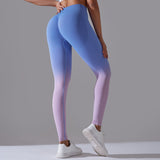 Yoga leggings, beautiful buttocks, hip-up, gradation, compression, seamless, quick-drying, high waist, cute, slimming, breathable, sexy, ankle length, 10 colors available, slimming tights, slimming legs, sports, fitness, Pilates, running, SL 