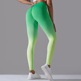 Yoga leggings, beautiful buttocks, hip-up, gradation, compression, seamless, quick-drying, high waist, cute, slimming, breathable, sexy, ankle length, 10 colors available, slimming tights, slimming legs, sports, fitness, Pilates, running, SL 