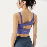 Bra top, yoga top, fashion, beautiful back - solid color, 4 colors, breathable, quick-drying, stretchy, backless, padded, open back, sports, fitness, gym, running, Pilates, SL