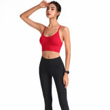 Bra Top, Yoga Top, With Cups, Y-Shaped Bra Top, No Wires, Simple, Daily, U-Neck, Solid Color, 6 Colors, Breathable, Sweat Wicking, Quick Drying, Fitness, Pad, Enhances, Durable, Running, Elastic, Backless, Pilates, S-XXL 