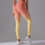 Yoga leggings, beautiful buttocks, hip-up, gradation, compression, seamless, quick-drying, high waist, cute, slimming, breathable, sexy, ankle length, 10 colors available, slimming tights, slimming legs, sports, fitness, Pilates, running, SL 