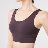 Yoga tops, bra tops, U-neck, no wires, 4 colors to choose from, sports, fitness, breathable, quick-drying, sweat-absorbent, open back, durable, sweet, elegant, stylish, full of temperament, easy to match, pretty, S~XL 