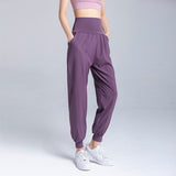 Yoga Bottoms, Jogger Pants, Yoga Pants, Relaxed, Available in 3 Colors, Quick Drying, High Waist, Elastic, With Pockets, Thin, Sports, Fitness, Running, Retro, Fashionable, Comfortable, Casual, Stylish, Loose Fit, S~XL 