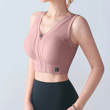 Yoga tops, bra tops, V-neck, 4 colors to choose from, high waist, switching, quick drying, sweat absorbent, breathable, super boosting, zipper, non-wired, padded, elegant, pretty, slimming, easy to match, very popular, retro, M~XL