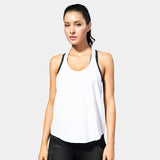 Tank top, yoga wear, top, open back, mesh, elastic, wrap, long, hides belly, wide shoulder straps, racer back, stretch, quick drying, loose, thin, cool, covers body shape, 7 colors, sports, fitness, gym, running, large size, S-XXL