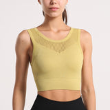 Yoga tops, bra tops, round neck, 5 colors to choose from, switching, openwork, sports, fitness, breathable, sweat-absorbent, quick-drying, thin, padded, non-wired, slimming, easy to match, sexy, charming, retro, S~L 