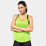 Tank top, yoga wear, top, open back, mesh, elastic, wrap, long, hides belly, wide shoulder straps, racer back, stretch, quick drying, loose, thin, cool, covers body shape, 7 colors, sports, fitness, gym, running, large size, S-XXL