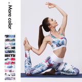 Bra top, leggings, yoga set, U-neck, print, 12 colors to choose from, high waist, color scheme, sports, light, hip lift, super flattering, full of character♪ Sweet, slim, retro, pretty, sexy, S~XL