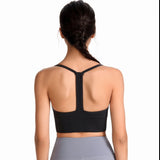 Bra Top, Yoga Top, With Cups, Y-Shaped Bra Top, No Wires, Simple, Daily, U-Neck, Solid Color, 6 Colors, Breathable, Sweat Wicking, Quick Drying, Fitness, Pad, Enhances, Durable, Running, Elastic, Backless, Pilates, S-XXL 