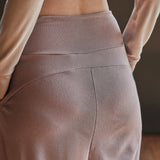 ジョガーパンツ ヨガパンツ 美脚 ポケット付き スリット ゴム おしゃれ ストレッチ ゆったり ハイウエスト 細見え 柔らかく クロス リブ 全4色 通気性 スポーツ フィットネス ランニング ピラティス S-XL