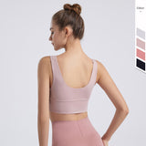 Yoga tops, bra tops, U-neck, 5 colors to choose from, switching, sports, fitness, breathable, quick-drying, sweat-absorbing, open back, super-busting, non-wired, padded, slim, slimming, sexy, very popular, cheap, feminine, S~XXL 