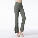 Yoga bottoms, 4 colors to choose from, high waist, elastic waist, hip lift, ribbon, quick drying, sweat absorbent, breathable, sports, fitness, slimming, pretty, sexy, daily fashion, this season's trend, charming, luxurious, S~XL 