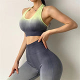 Bra Top Yoga Top U-neck Sleeveless Sports Fitness Training Backless S~L 