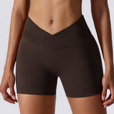 Shorts, Half Pants, Cross, Beautiful Butt, Hip-Lifting, Compression, Slim, Peach Butt, Seamless, Shorts, Hot Yoga, Stylish, Stretch, High Waist, Large Size, Sweat Absorbent, Quick Drying, Soft, Sports, Fitness, Gym, Pilates, Running, 11 Colors, S-XXL 