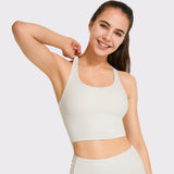 Bra top, yoga top, sleeveless, U-neck, open back, plain, sports, simple, women's, cute, S~XL