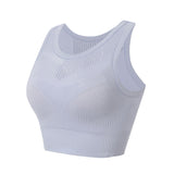 Yoga tops, bra tops, round neck, 5 colors to choose from, switching, openwork, sports, fitness, breathable, sweat-absorbent, quick-drying, thin, padded, non-wired, slimming, easy to match, sexy, charming, retro, S~L 